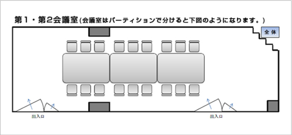 第一会議室と第二会議室